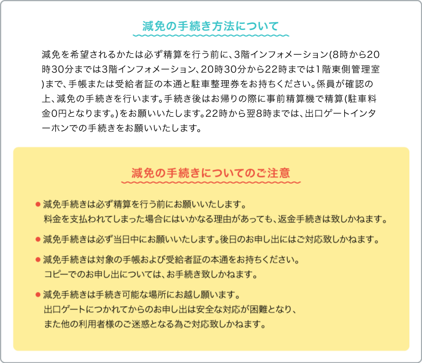 減免の手続き方法について