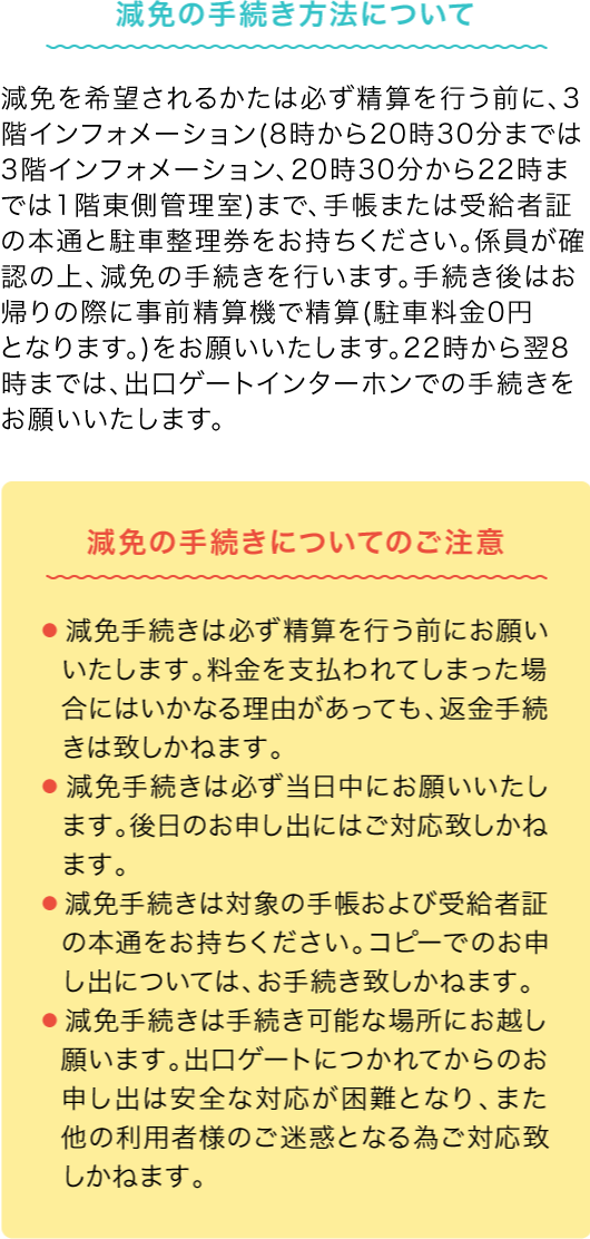 減免の手続き方法について